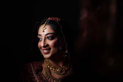 a bride wearing jewelry
